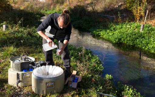 Si le nombre de dépassements des valeurs limites a nettement diminué depuis 2019, de nombreux kilomètres de cours d’eau et de ruisseaux suisses sont toujours aussi pollués. Photo: Della Bella/VSA